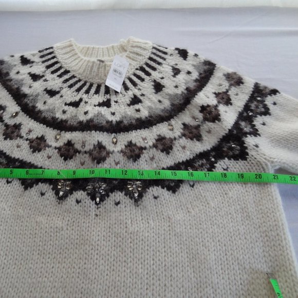 NWT Loft Ann Taylor XL Knit Fair Isle Sweater - Picture 2 of 11